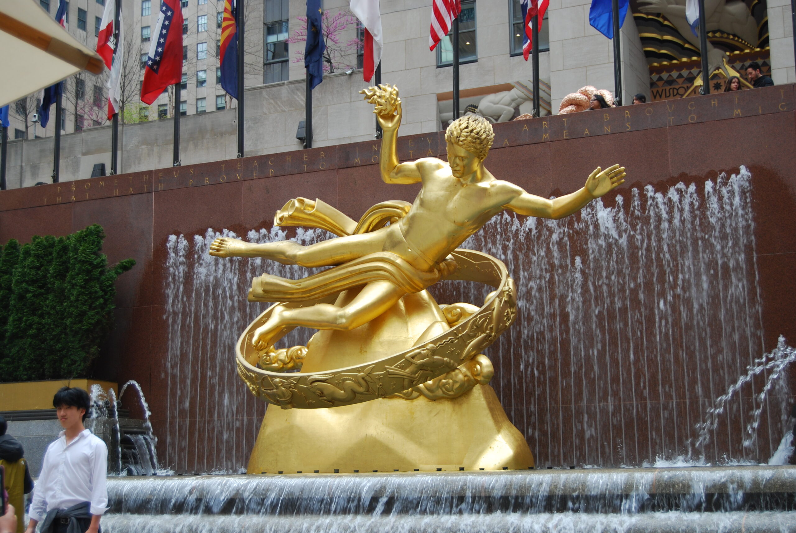 Statue de Prométhée au  Rockefeller Center de New York